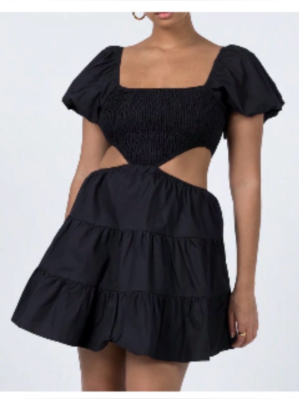 Princess Polly Amber black cut out mini dress Sz 4